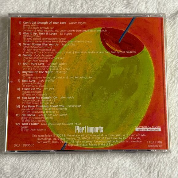 Cocktail Hour CD Pier 1 Imports 2003 UMG Special Market 80s 90s Hits Compilation - Picture 2 of 6
